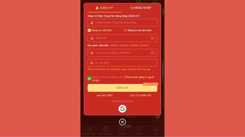 Cổng game thu thập các thông tin gì từ người chơi?